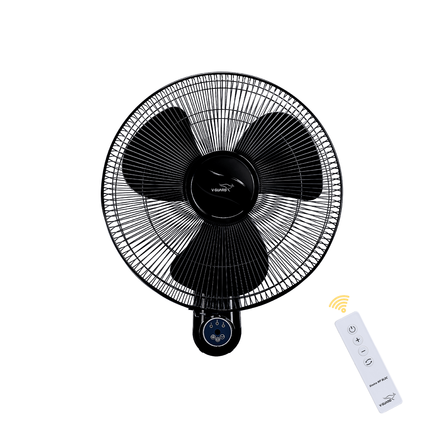 Enviro 400mm BLDC Wall Fan with Remote | 32W Energy-Efficient | 3 Speed Settings | 2-Year Warranty (Black)