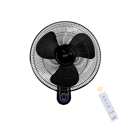 Enviro 400mm BLDC Wall Fan with Remote | 32W Energy-Efficient | 3 Speed Settings | 2-Year Warranty (Black)