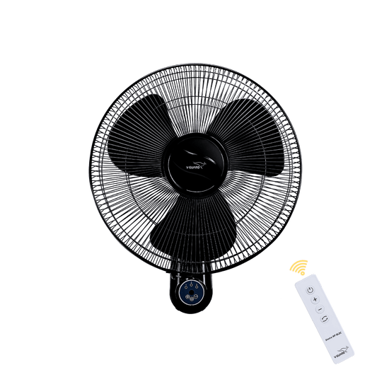 Enviro 400mm BLDC Wall Fan with Remote | 32W Energy-Efficient | 3 Speed Settings | 2-Year Warranty (Black)