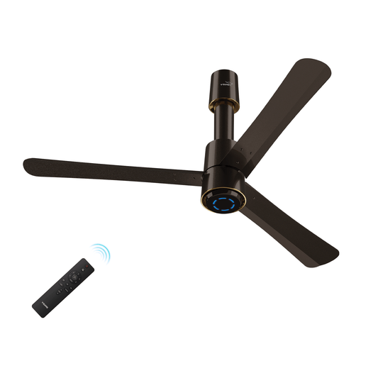 V-Guard INSIGHT-G Premium BLDC Ceiling Fan For Home | 6 Speed Settings | 5-Star Energy Saving | Convenient Remote Control | High-Speed 100% Copper Motor (Choco Brown Glossy)