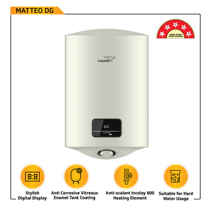 Matteo DG 25 L Water Heater with Digital Display