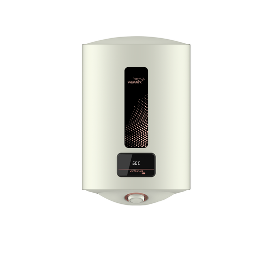 V-Guard Victo Plus DG Geyser 25 Litre Water Heater with Shock Prevention Module & Digital Display | High Energy Efficiency | Vitreous Enamel Coating | Free PAN India Installation & Connection Pipes