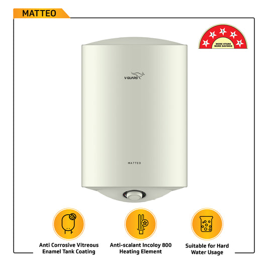 Matteo 25 L Water Heater with BEE 5 Star Rating