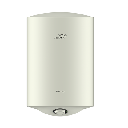 V-Guard Matteo Geyser 25 Liter Water Heater For Home| High Energy Efficiency | Vitreous Enamel Tank Coating | Advanced Multi-Layered Safety | Suitable For Hard Water&High-Rise Buildings | White