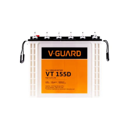 V-Guard VT155D Inverter Battery | Tubular Technology | High Backup Performance | 2+2 Years Warranty