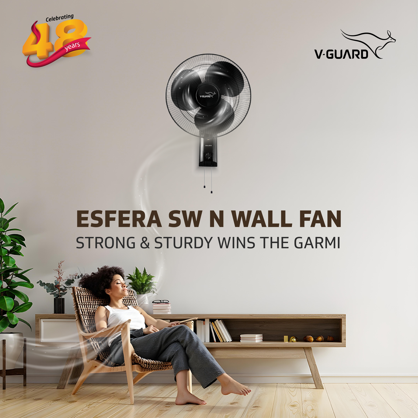 Esfera SW N Wall Fan, 40 cm, Black
