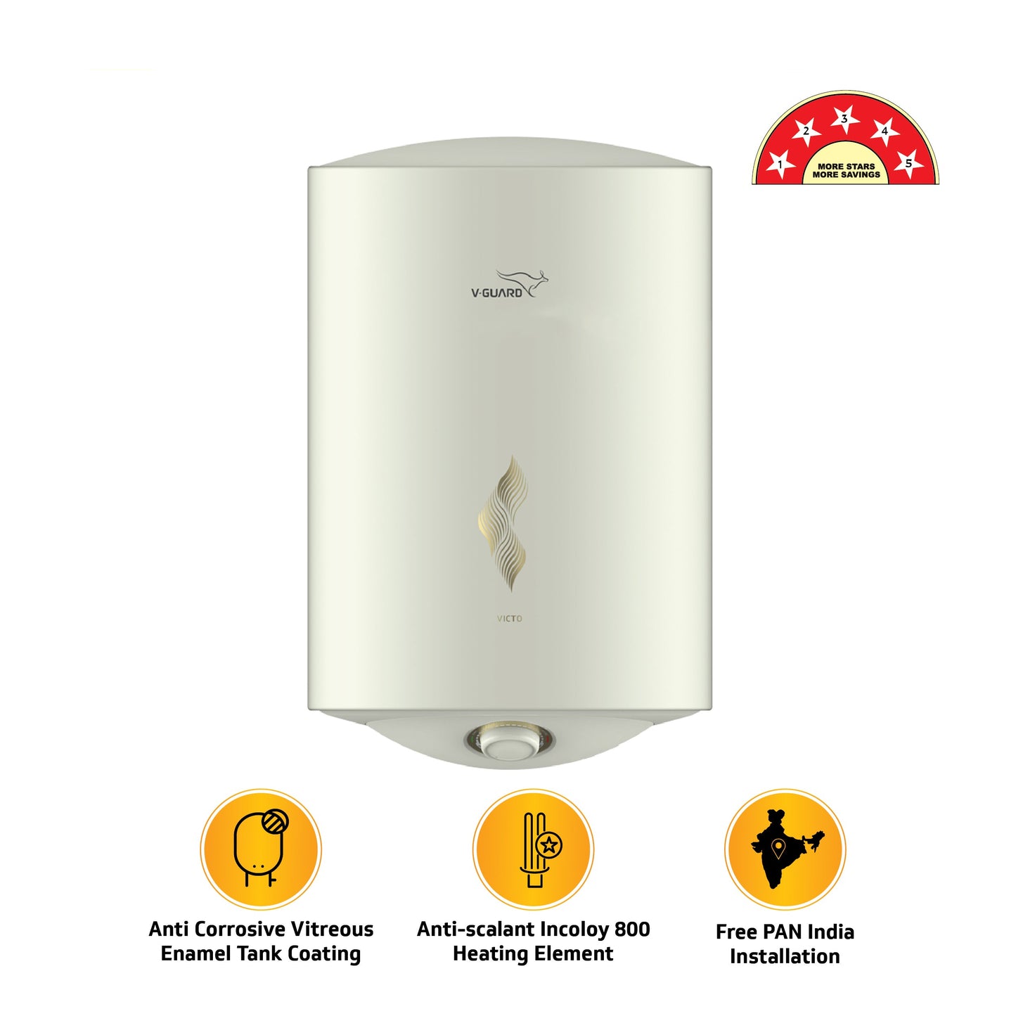 Victo 15 L Water Heater with BEE 5 Star Rating