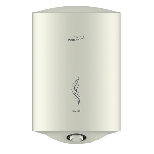 V-Guard Divino Geyser 10 Litre Water Heater for Home | High Energy Efficiency | Vitreous Enamel Tank Coating | Advanced Multi-layered Safety | Suitable for Hard Water & High-rise Buildings | White