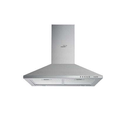 M10 Neo 60cm, 900m³/hr Electric Kitchen Chimney with 5 Layer Aluminium Mesh Filter, Push Button Controls (Stainless Steel)