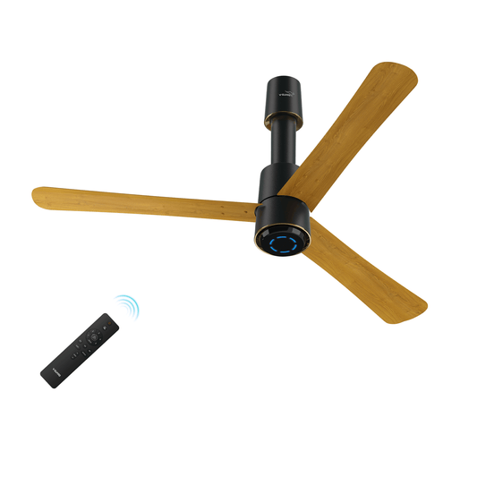 V-Guard INSIGHT-G Premium BLDC Ceiling Fan For Home | 6 Speed Settings | 5-Star Energy Saving | Convenient Remote Control | High-Speed 100% Copper Motor (Choco Gold Wood)