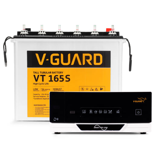 Smart Pro 1200 Inverter + VT 165S Battery combo for Home, Office & Shops