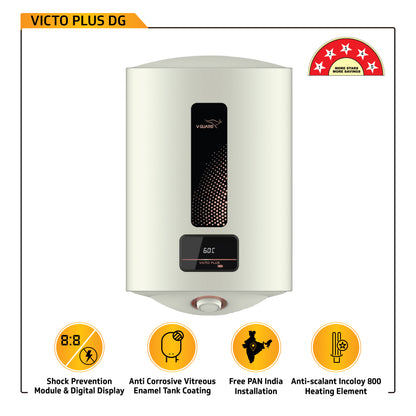 Victo Plus DG 25 L Water Heater with Safe Shock Module and Digital Display