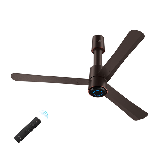 V-Guard INSIGHT-G Premium BLDC Ceiling Fan For Home | 6 Speed Settings | 5-Star Energy Saving | Convenient Remote Control | High-Speed 100% Copper Motor (Elegance Brown Matte)
