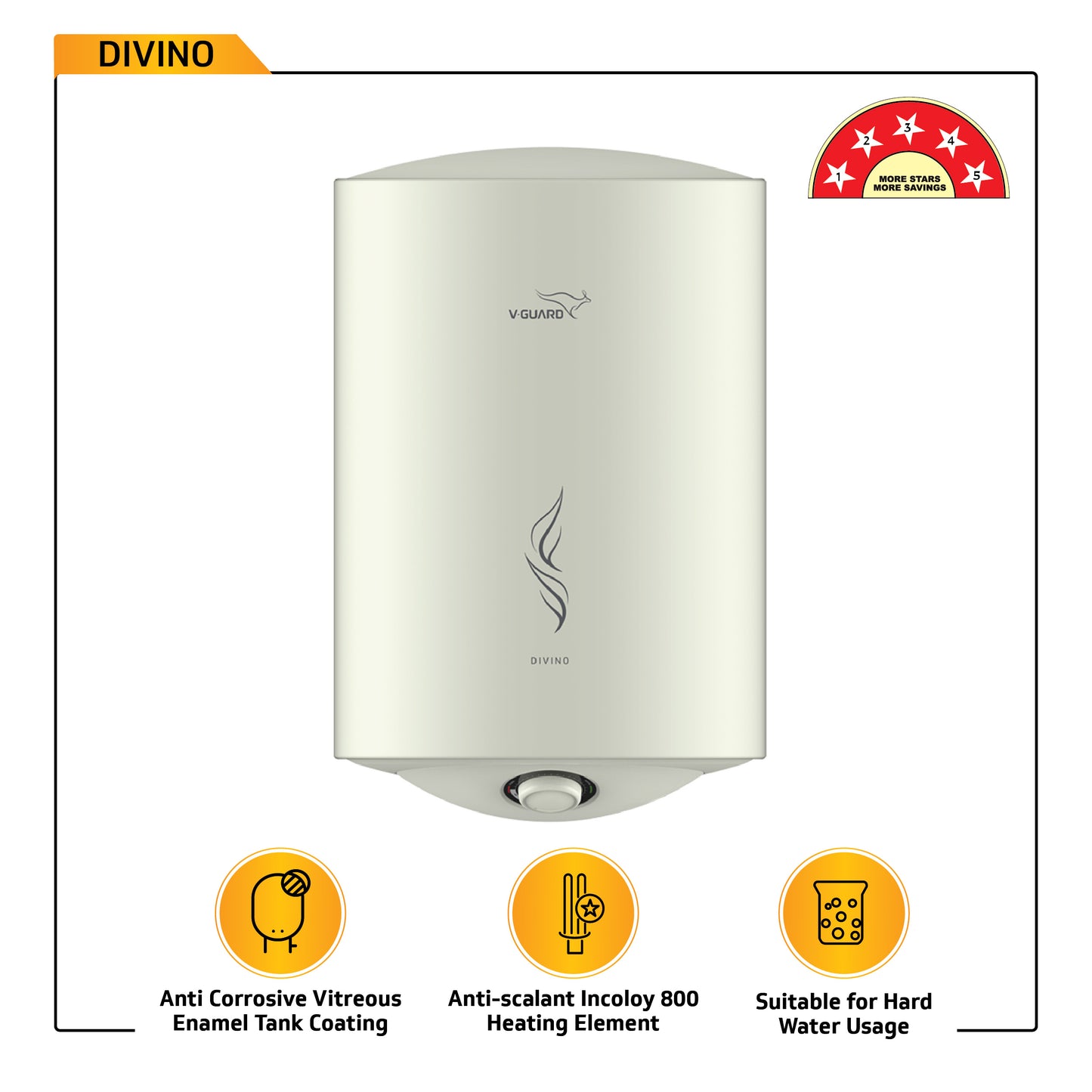 Divino 10 L Water Heater with BEE 5 Star Rating