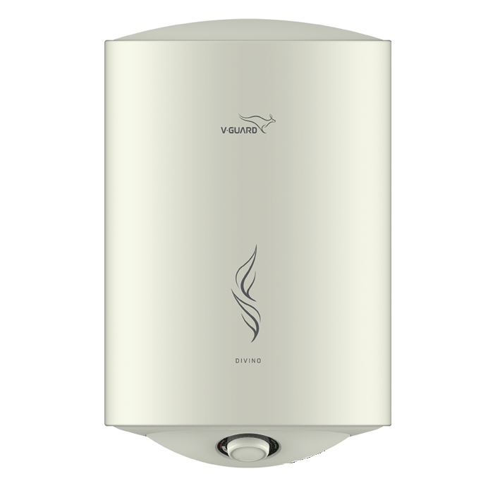 V-Guard Divino Geyser 15 Liter Water Heater For Home| High Energy Efficiency | Vitreous Enamel Tank Coating | Advanced Multi-Layered Safety | Suitable For Hard Water&High-Rise Buildings | White