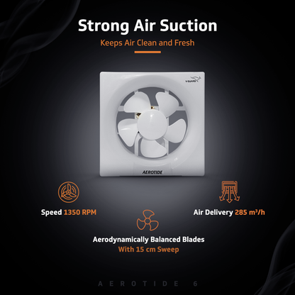 Aerotide 6 White Exhaust Fan