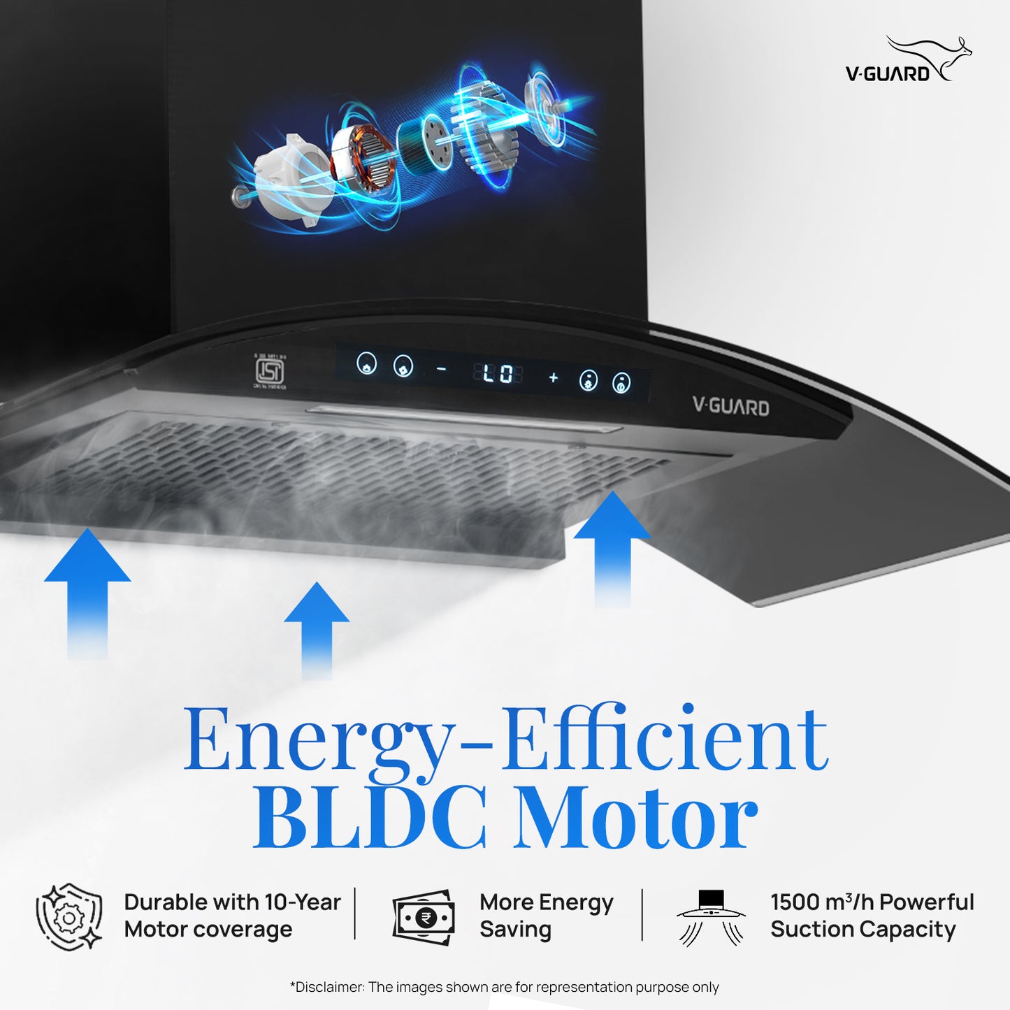 BX 90 | 90 cm BLDC Chimney | 1500 m³/hr suction | Low Noise Operation | Heat Auto Clean | 10 Year Motor Warranty | Touch Panel with Gesture Control