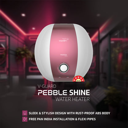 Pebble Shine 10 L Water Heater with Rust Proof ABS Body