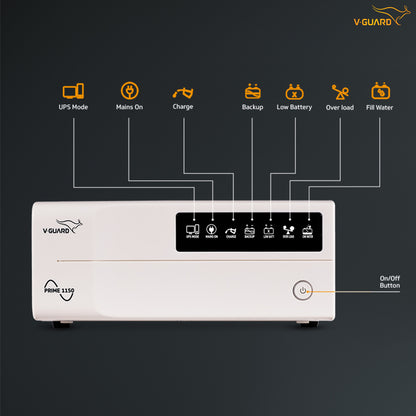 Prime 1150 Inverter + VT 200 Battery Combo for Home, Office & Shops