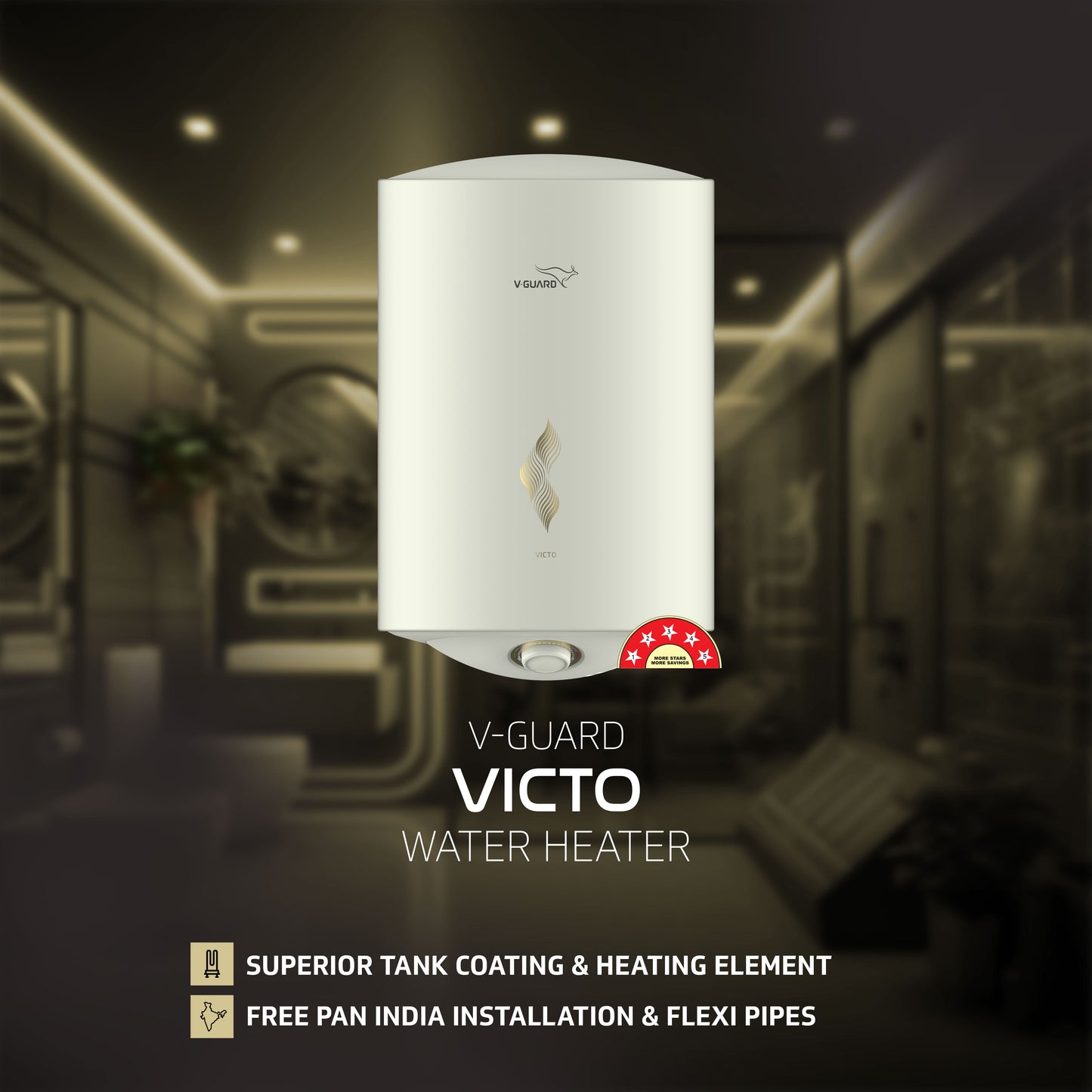 Victo 10 L Water Heater with BEE 5 Star Rating