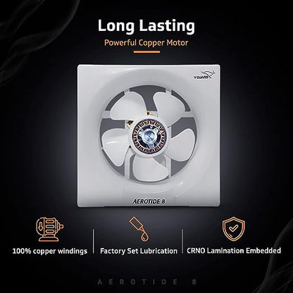Aerotide 8 White Exhaust Fan