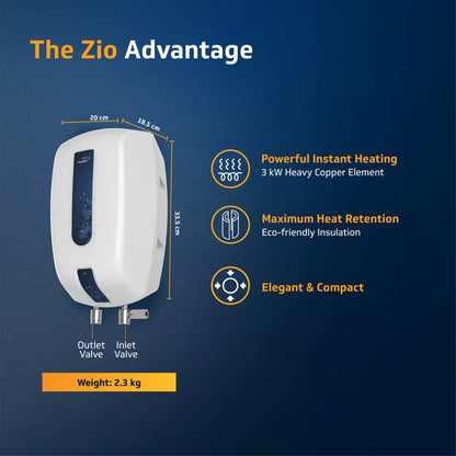 Zio 3 L Instant Water Heater with Faster Heating
