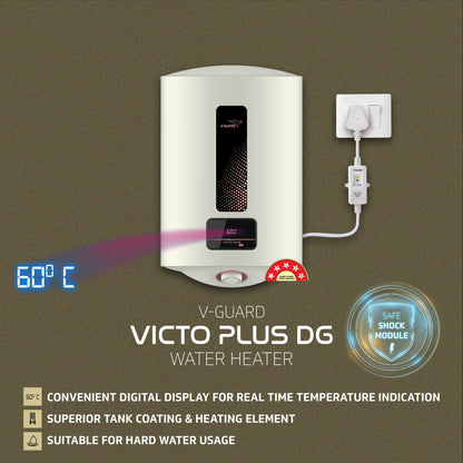 Victo Plus DG 25 L Water Heater with Safe Shock Module and Digital Display