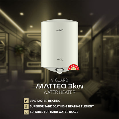 Matteo 3kW 25 L Water Heater with Faster Heating