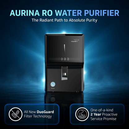 V-Guard Aurina 2X RO UF Water Purifier | DuoGuard Filter Technology | Zero Service Cost for 2 Years + Proactive Service Support | Saves 60+ Glasses of 100% RO Purified Water Daily | 7 Stages | 7 L