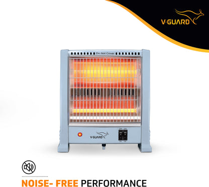 V-Guard EQT 800 Quartz Room Heater Noise free One year Warranty Automatic tips over protection Quick Heating