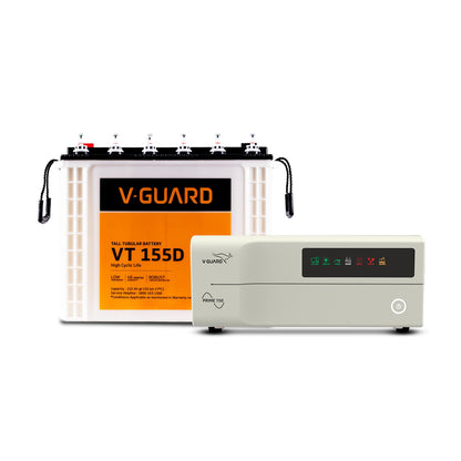 PRIME 750 Inverter + VT 155D Battery Combo for Home, Office & Shops