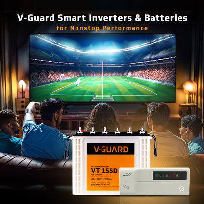 PRIME 750 Inverter + VT 155D Battery Combo for Home, Office & Shops