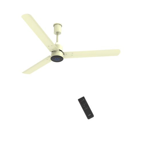 V-Guard Zenair Pro BLDC Ceiling Fan 1200 mm | BEE 5-Star Energy Saving | High-Speed BLDC Motor (370 RPM) | Remote Control with 6 Speeds, Wind & Reverse Modes | Low Noise |UI LED speed indicator|2-Year Warranty | Ivory