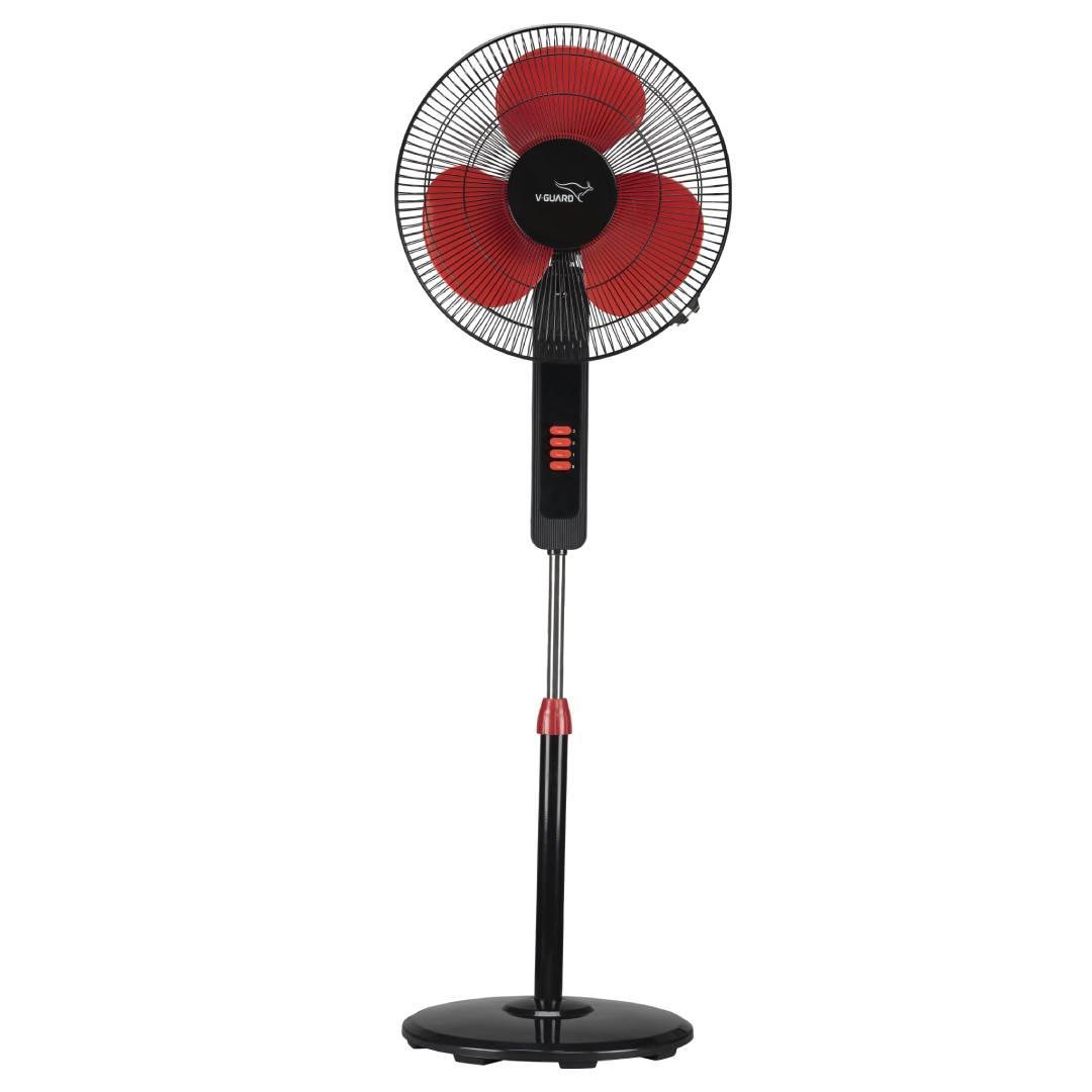 V-Guard Esfera STS Plus Neo Pedestal Cum Table Fan | Versatile 2-In-1 Operation | 1350 RPM Motor | Customisable Tilt And Oscillation Control | Red Black | 40 cm (400mm)