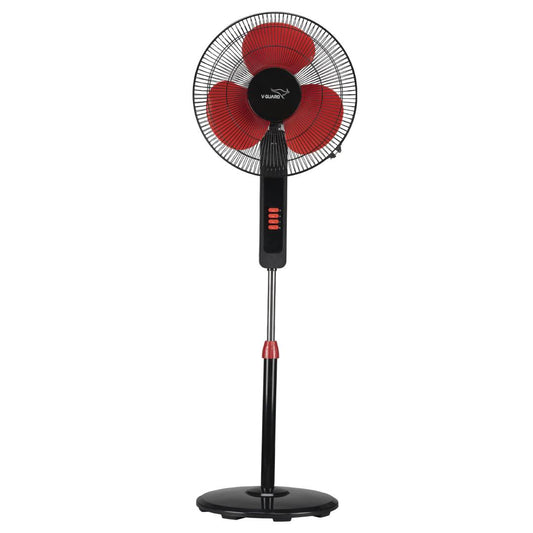 V-Guard Esfera STS Plus Neo Pedestal Cum Table Fan | Versatile 2-In-1 Operation | 1350 RPM Motor | Customisable Tilt And Oscillation Control | Red Black | 40 cm (400mm)