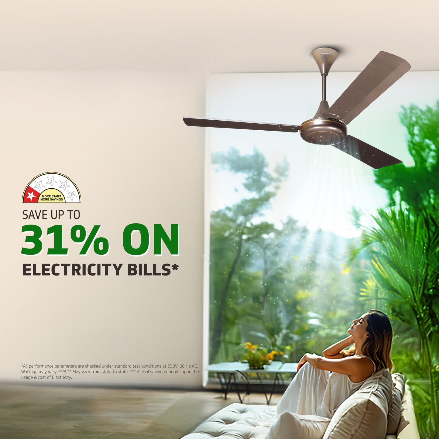 Gatimaan Pro AS Ceiling Fan 1.2 m, Pearl Brown