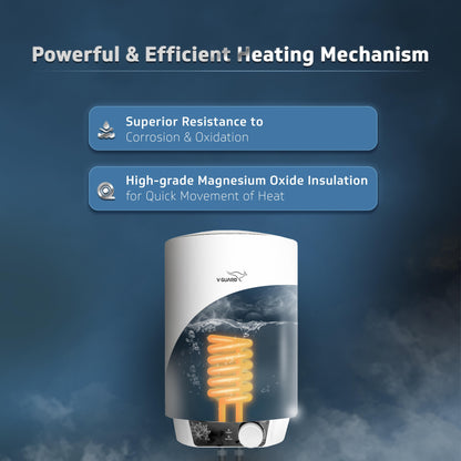 V-Guard Zio 10 Litre Water Heater for Home | High Energy Efficiency | Advanced Multi-layered Safety | Suitable for Hard Water & High-rise Buildings | White