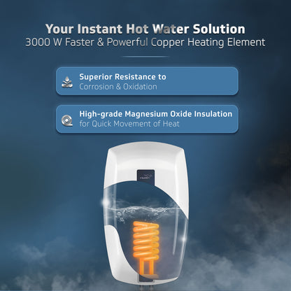 Zio Instant Water Heater | 5 Litre | 3000 W Heating | Free Pipes & Installation(₹1000/-Benefit)
