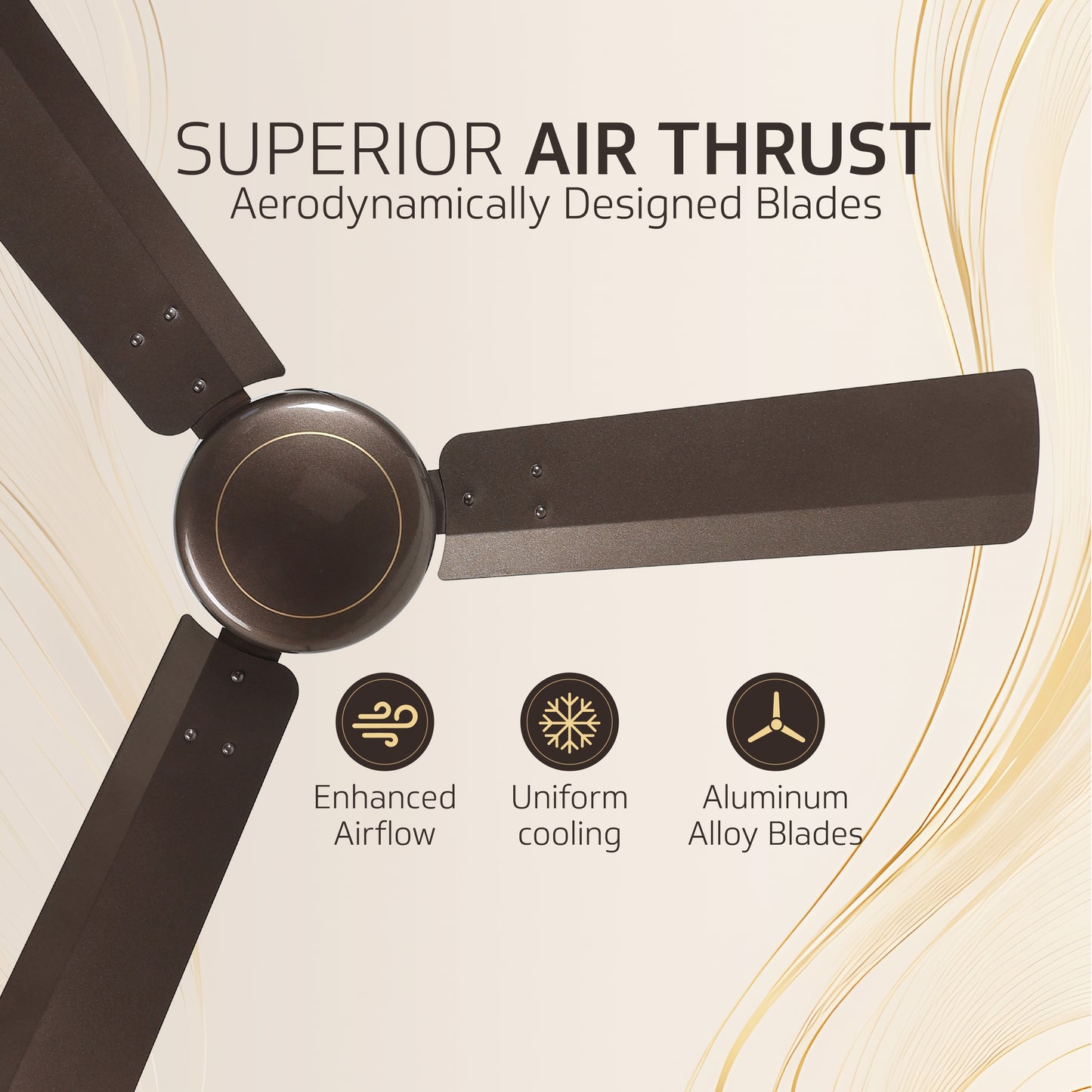 Gatimaan Pro Bz Ceiling Fan 1.2 m, Pearl Brown