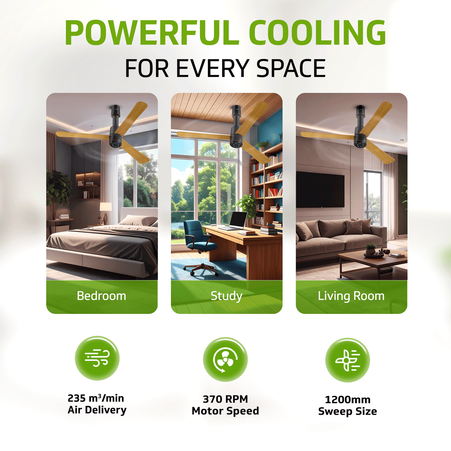 V-Guard INSIGHT-G Premium BLDC Ceiling Fan For Home | 6 Speed Settings | 5-Star Energy Saving | Convenient Remote Control | High-Speed 100% Copper Motor (Choco Gold Wood)