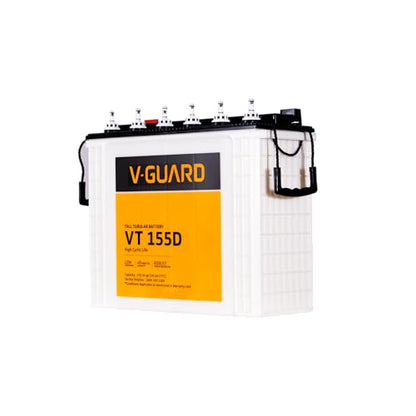 V-Guard VT155D Inverter Battery | Tubular Technology | High Backup Performance | 2+2 Years Warranty