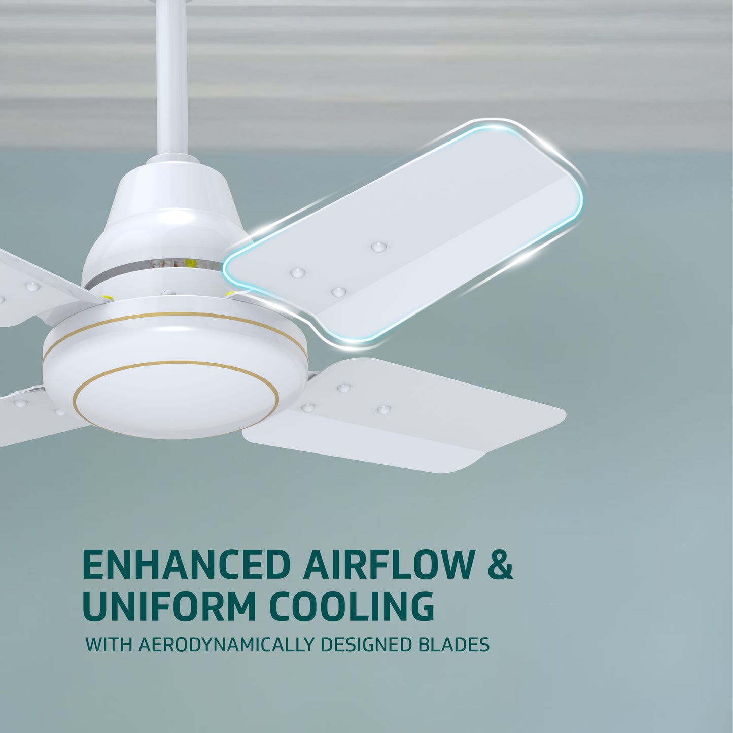 V-Guard Windle Pro Ps High Speed Ceiling Fan For Home | 830 RPM Motor | BEE 1 Star Rating | Glossy Finish | 4 Blade Ceiling Fan | 60 cm Sweep | White