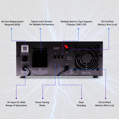 Aviolux 800 Square Wave 775VA Inverter for Home, Office, and Shop with 2 Year Warranty