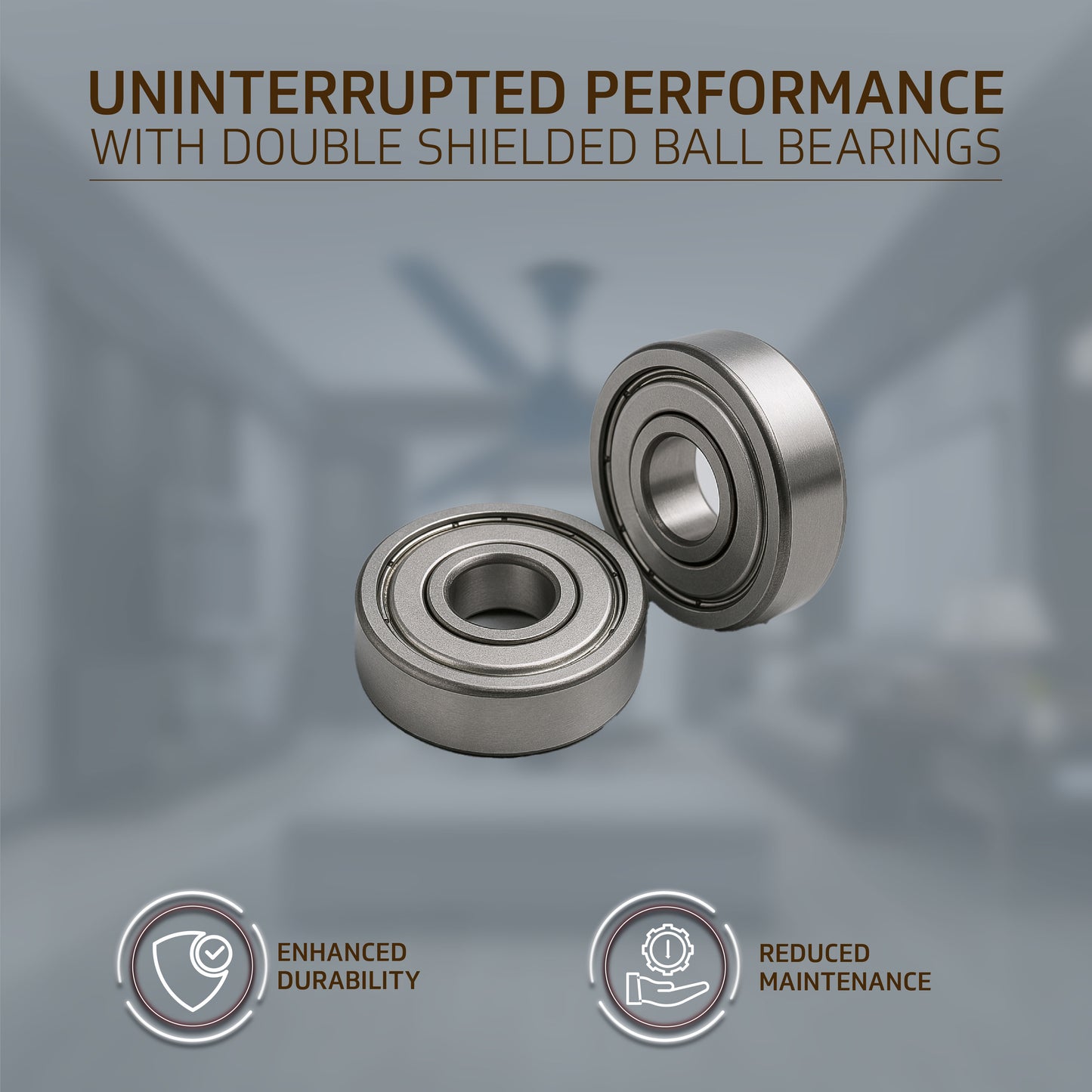 Windle Deco Bz Modern High Speed Ceiling Fan for Home 1.2 meters, Matte Brown