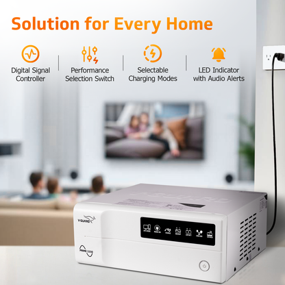 V-Guard Inverter & Battery Combo (1150 Pure Sine Wave 1000VA/12V Inverter, VT 170 DLX (155Ah Tall Tubular Battery) for Home, Office & Shops