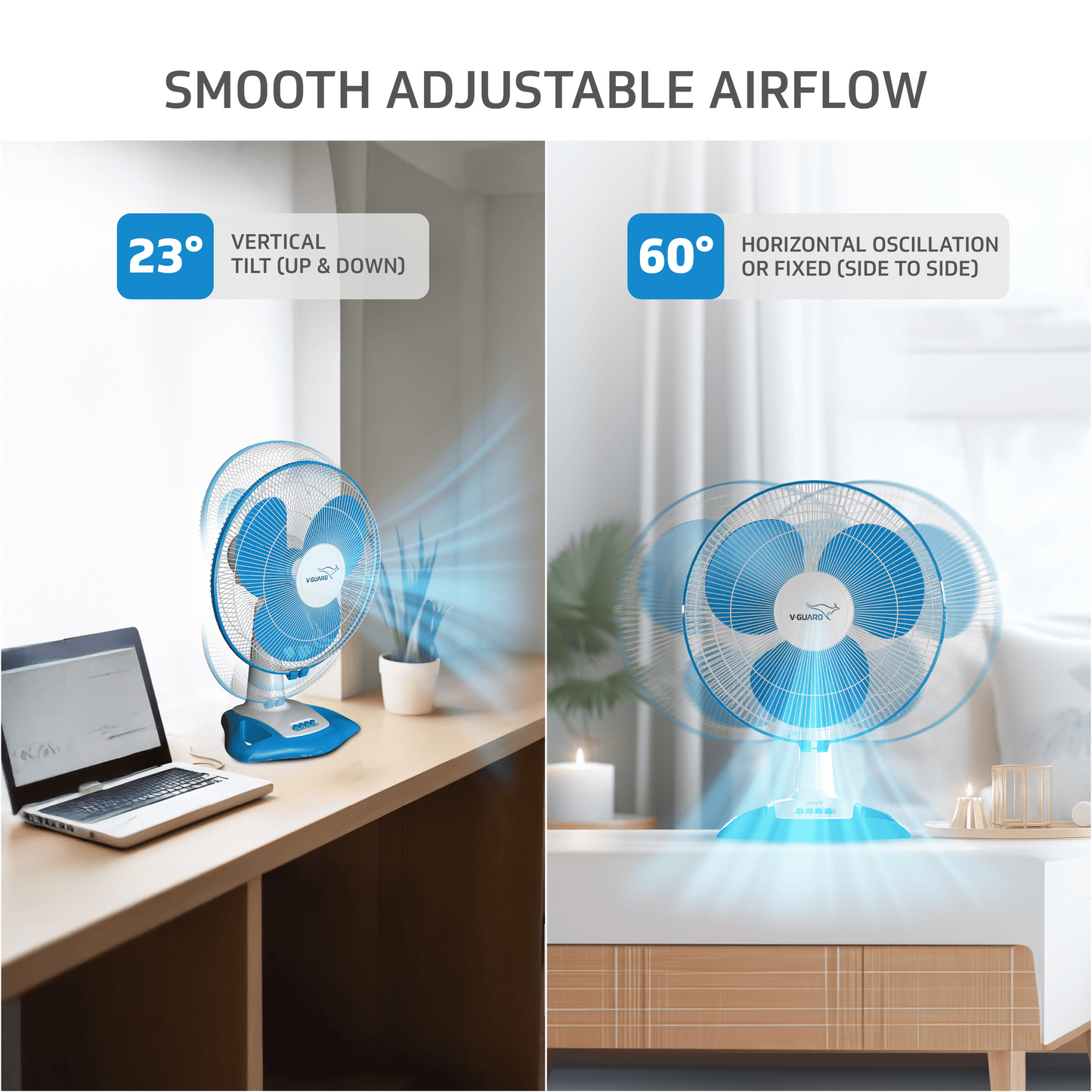 Esfera TF Table Fan, 1350 RPM, White Blue