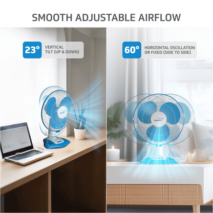 Esfera TF Table Fan, 1350 RPM, White Blue