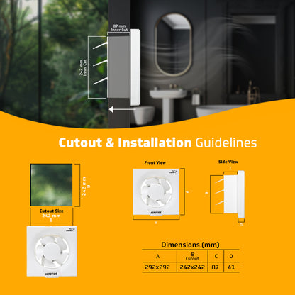 Aerotide 8 White Exhaust Fan