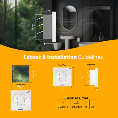 Aerotide 6 White Exhaust Fan