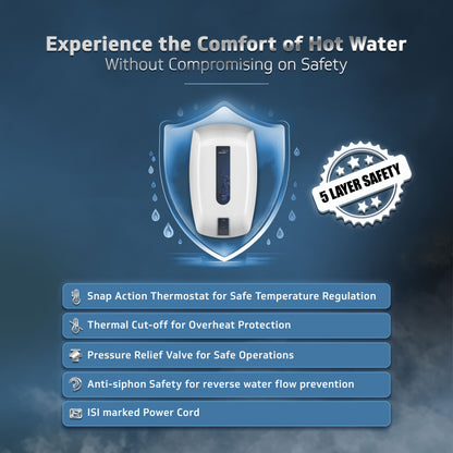 Zio Instant Water Heater | 5 Litre | 3000 W Heating | Free Pipes & Installation(₹1000/-Benefit)